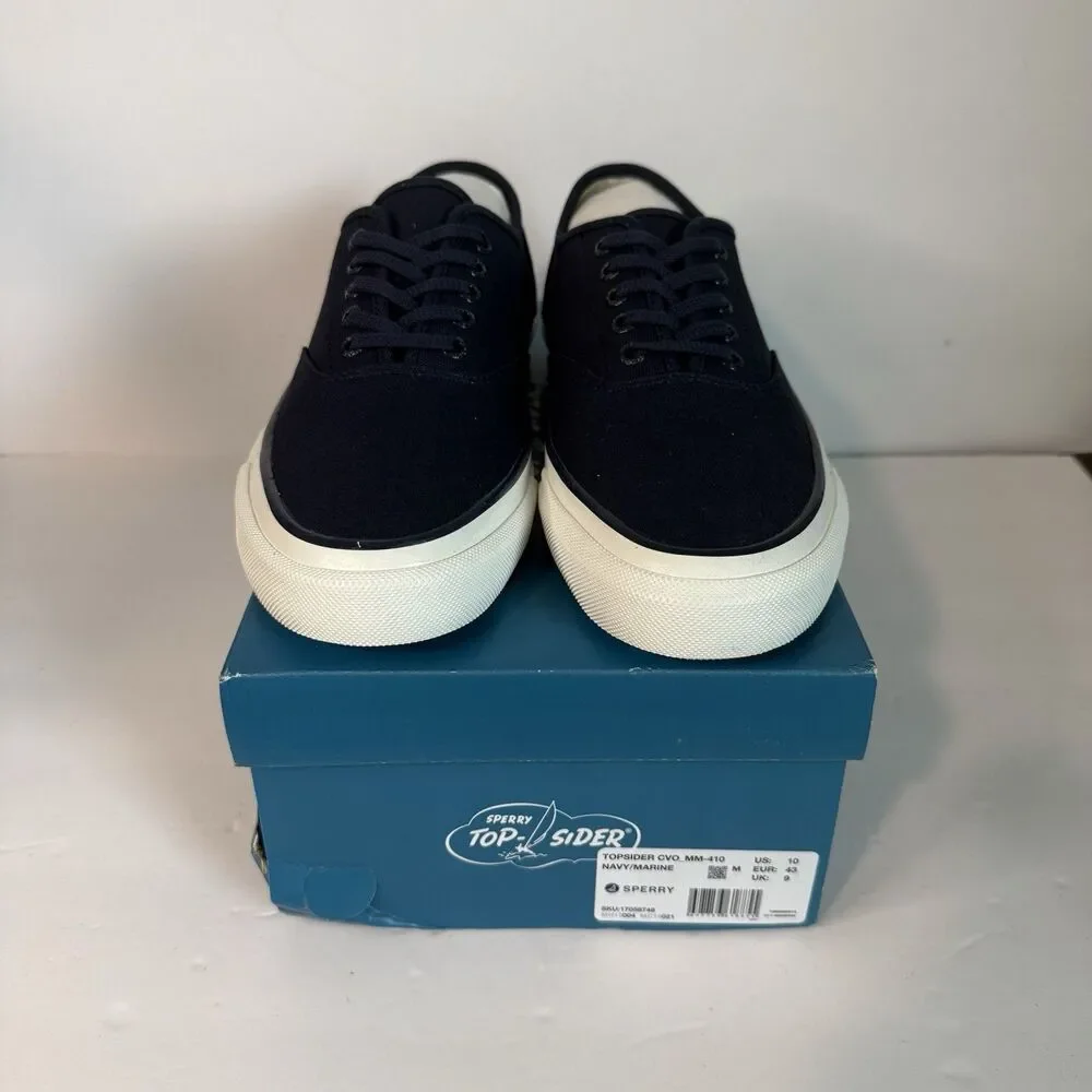 Sperry Top-Sider CVO Canvas Sneakers Men's Size 10 Navy Blue Deck Shoes New Box